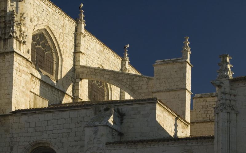Arbotantes rematados por pináculos de la Catedral de Palencia