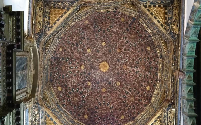 Cúpula mudéjar vista desde abajo, Iglesia de San Facundo y San Primitivo