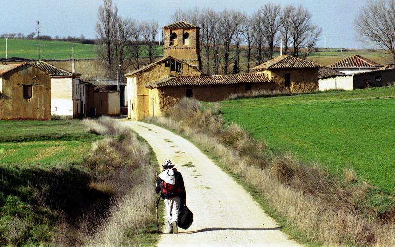 Camino de Santiago a su llegada a Moratinos