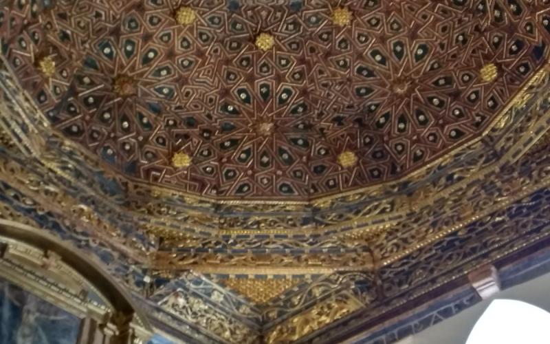 Cúpula con artesonado mudéjar en la Iglesia de San Facundo y San Primitivo